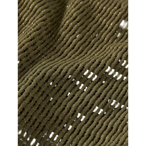 Michael by Michael Kors Womens Crochet One Shoulder One Piece Safari Green 4 - Picture 8 of 8